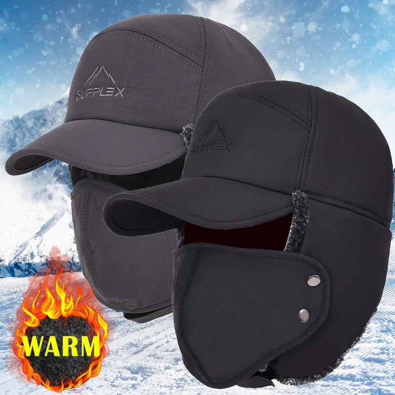 Thicken Winter Warm Hat Men Faux Fur Ear Flap Cap Women Soft Thermal Bonnets Hats for Outdoor Fishing Skiing Cap Hats