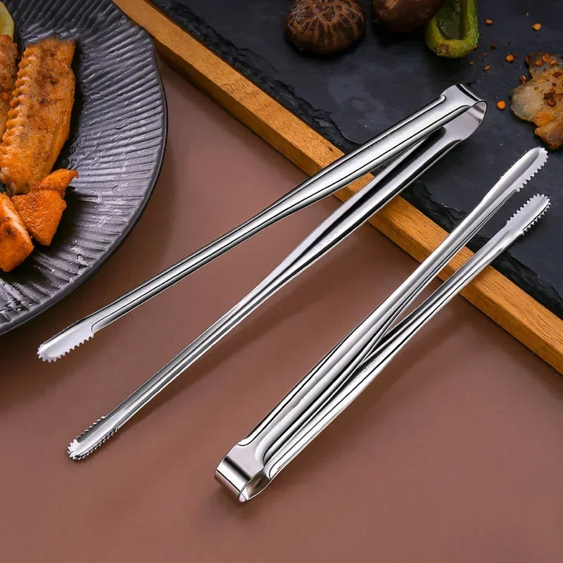 Extra Thick Kitchen Tongs Non-Slip BBQ Clip Food Serving Tong for Steak Bread Party Cooking Utensils