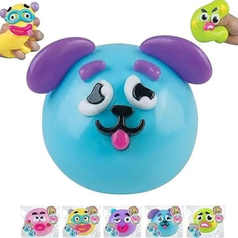 1Pcs  Sodft Moldable Cute Slow Rise Squeeze Toys New Smushers Squishy Curiosities Dog Face Swap Squishy Toy Relaxing Sensory