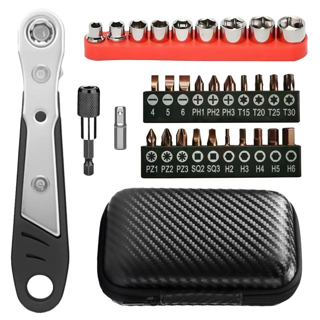 Degree Right Angle, Angled and Offset Screwdrivers for Tight Spaces. Practical, Multifunctional, Professional Mini Ratchet Set