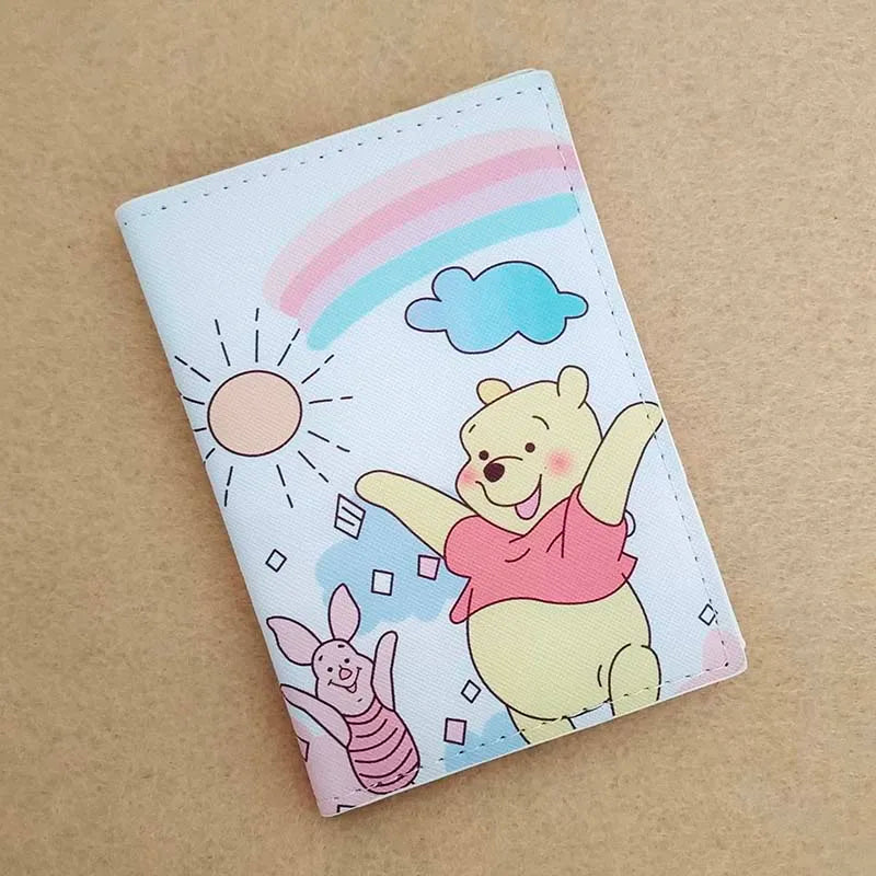 2023 Disney Mickey Minnie Mouse Travel Accessories Passport Cover Holder PU Leather Unisex ID Bank Card Holders Wedding Gifts