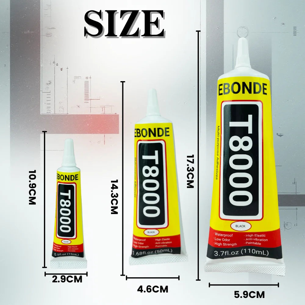 Phone Repair Glue LCD Screen Glue T8000 Cell Phone Adhesive Phone Glue Electronic Glue T-8000 Multifunction DIY Adhesive