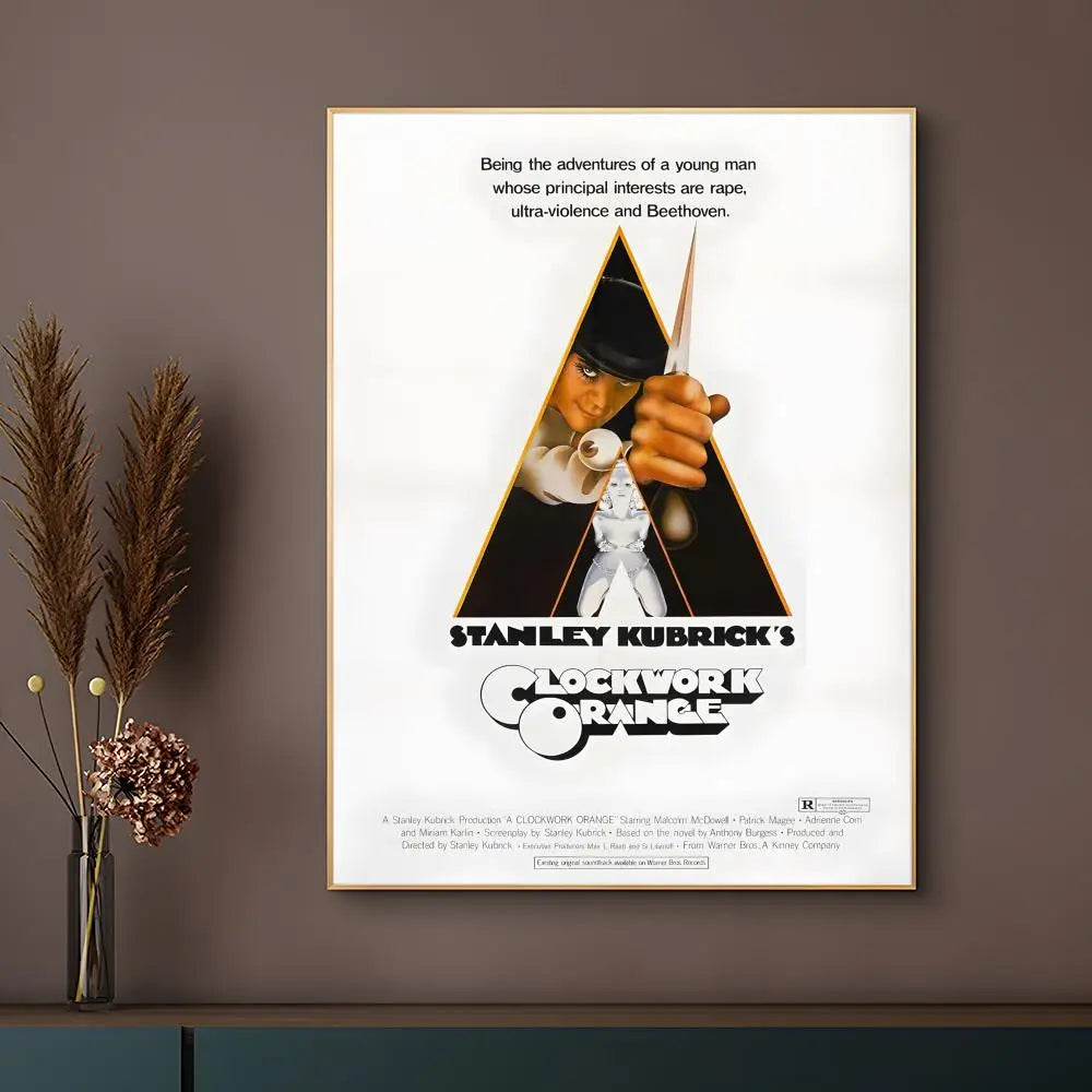Classic Movie A Clockwork Orange Poster HD Waterproof Self-Adhesive Wall Art – Multi-Scene Use, Top Gift Pick