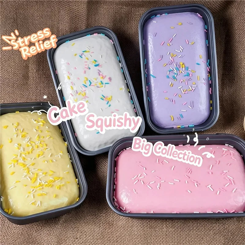 Super Soft Sprinkle Jumbo Box Cake Squishies Fragrant Slow Rebound Non-toxic ASMR Healing Stress Relief Fidget Toy Adult Gift