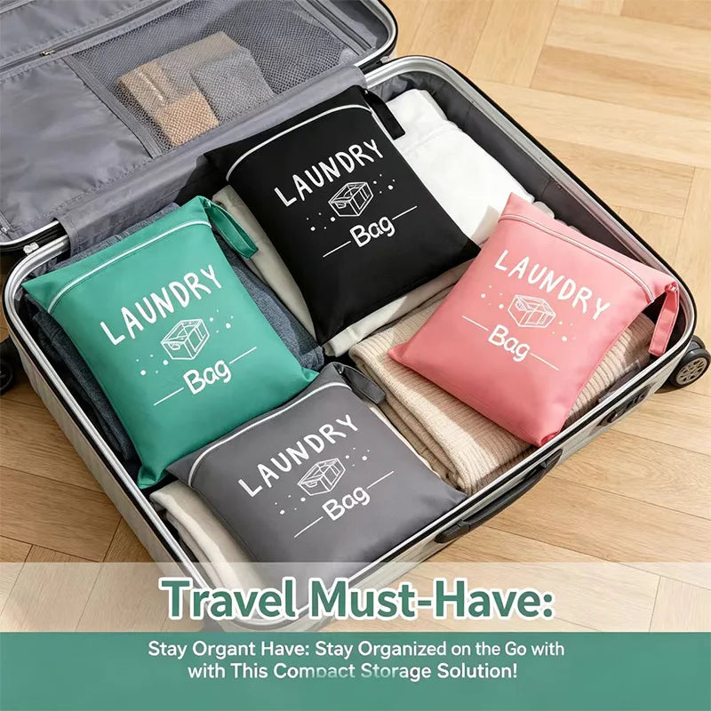 Portable Dirty Clothes Storage Bag Laundry Bags Oxford Waterproof Storage Pouch For Swimming Fitness Beach Clothes Organizer Bag