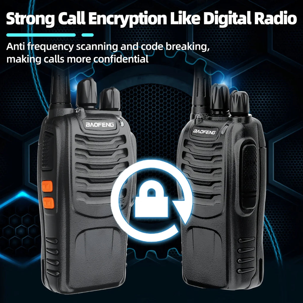 Baofeng Long Range Walkie Talkies for Adults with Earpieces, 16 Channel Rechargeable Handheld Two Way Radio Walky Talky with Flashlight VOX for Adventure Family Camping Hiking Skiing Cruise