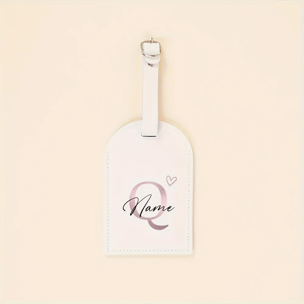 Custom Name Tag Font Name/Initials Wedding Travel Gift Customizable Letter (A-Z) Premium Luggage Identifiersuitable for Bags