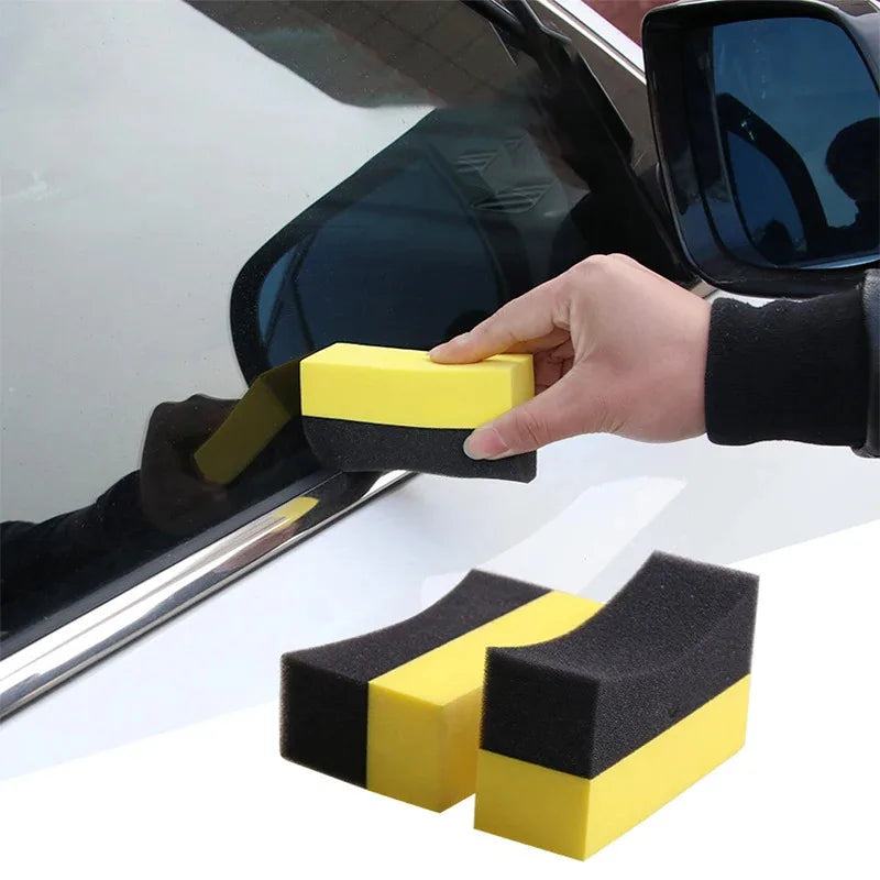 1/50pcs Auto Cleaning Sponge Brush Set for Car Wheel Tire Wash Wipe Water Suction Sponge Pad Wax Polishing Tyre Brushes Tools