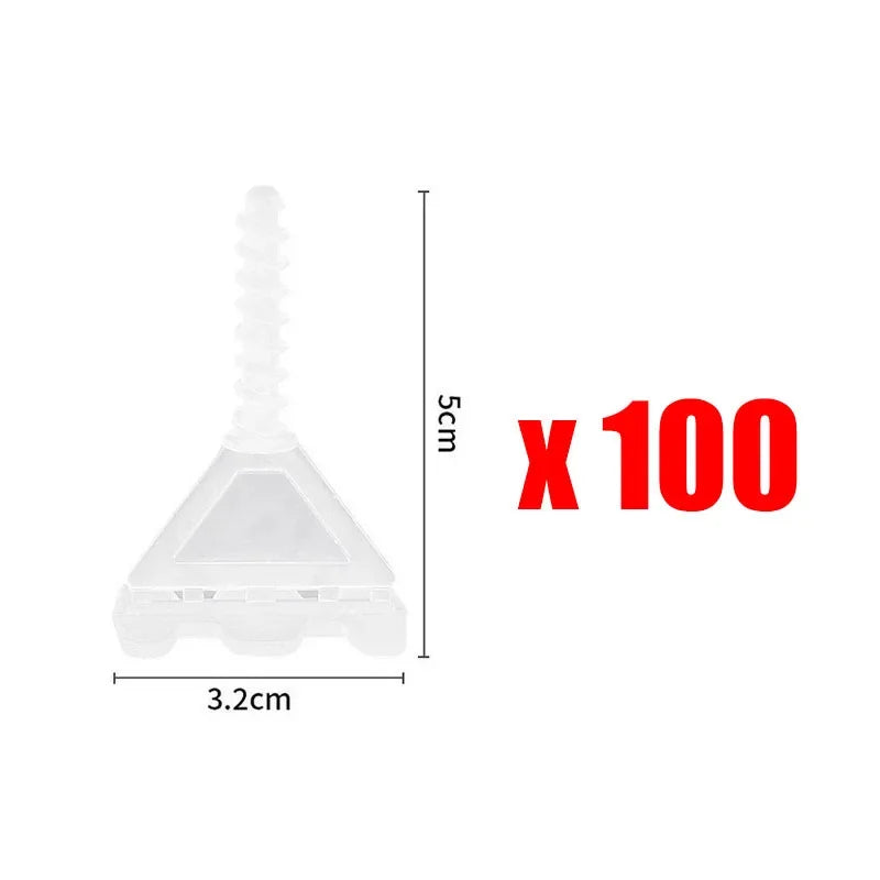 50-600pcs Spiral Ceramic Tile Leveling System Tile Leveler Spacer Baseplates for Tile Laying Wall Floor Fixing Construction Tool
