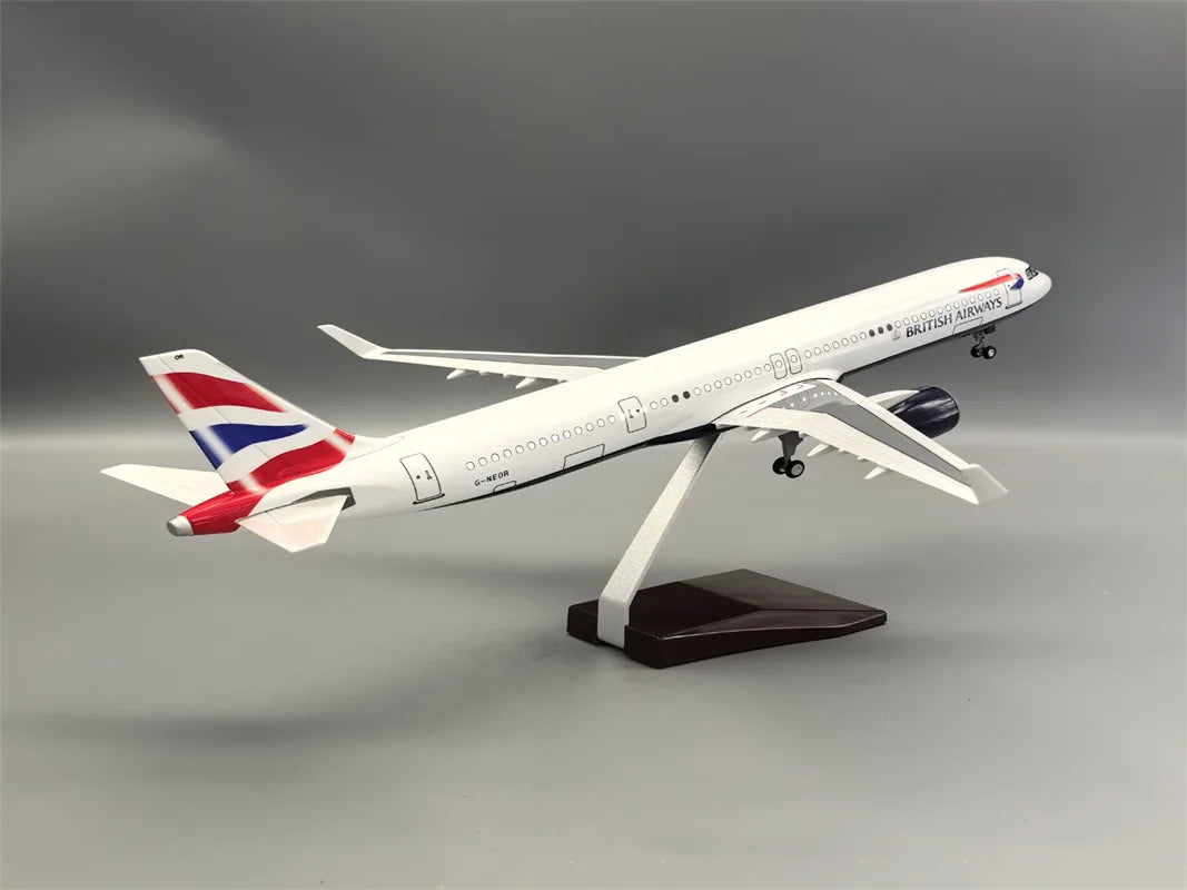 Airplane Resin 1/100 Scale 321neo A321 Neo British Airways Airlines Model 44cm Aircraft Model Plane Kit toys boys kids Gifts