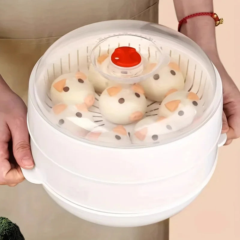 Boost your cooking skills with our microwave steamer box steamed bun multilayer container multifunctional heating appliance
