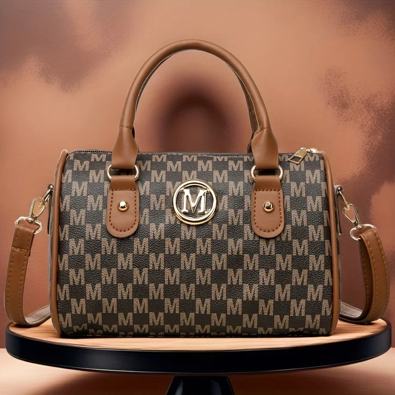 Simple Printed Metal Sheet Handbag, Fashionable Retro Versatile Crossbody Bags, Suitable for Commuting Banquet Pillow Bag