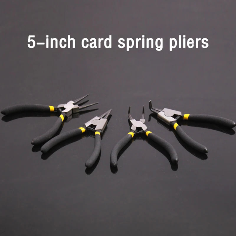 5-In Circlip - Pliers Needle Nose Pliers Retaining Ring Pliers For Removing Installing Puller Locking Rings Shafts Hand Tool