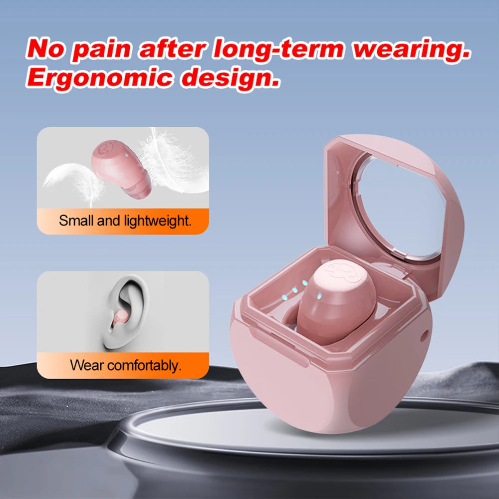 Q1 Invisible Earphones Mini Headphones Bluetooth-Compatible Wireless Stereo Semi-In-Ear Earbuds Noise Reduction Single Earphone