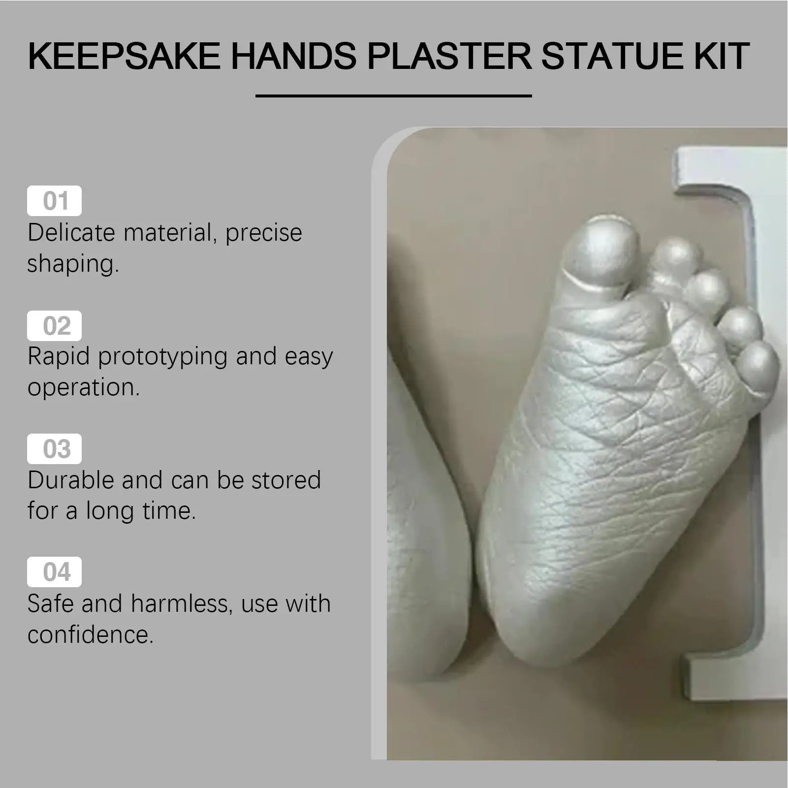 Baby Hand And Foot Casting Kit Baby Handprint Kit Soap Making Supplies for Kids Toddler Children Adults Couples Family