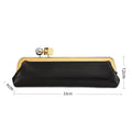 women kisslock frame bag design black clasp pouch clutch purse evening dinner party bag 2026 new microfibe leather shoulder bag
