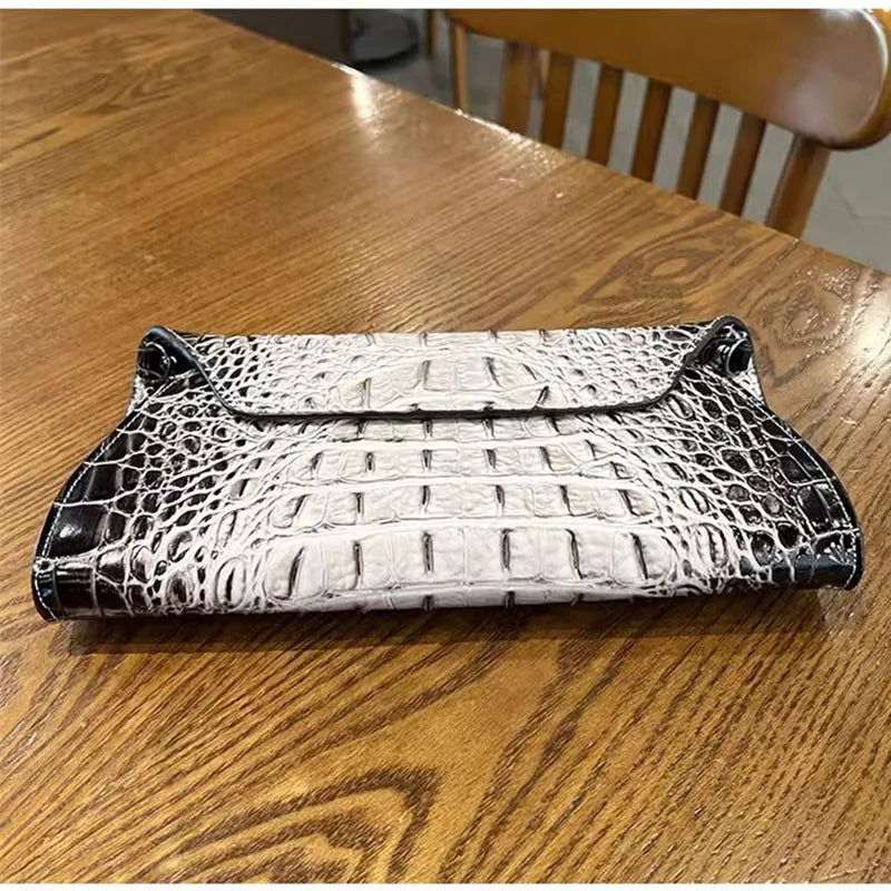 XMESSUN New Crocodile Pattern Clutch Bags for Women Trendy Pouch Envelope Bag Female Travel Phone Purses and Shoulder Bags