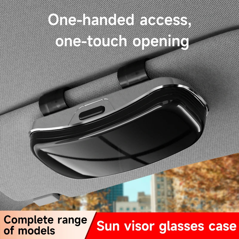 1pc car sunshade, glasses clip, ticket box, multifunctional storage glasses box, scratch resistant glasses storage box