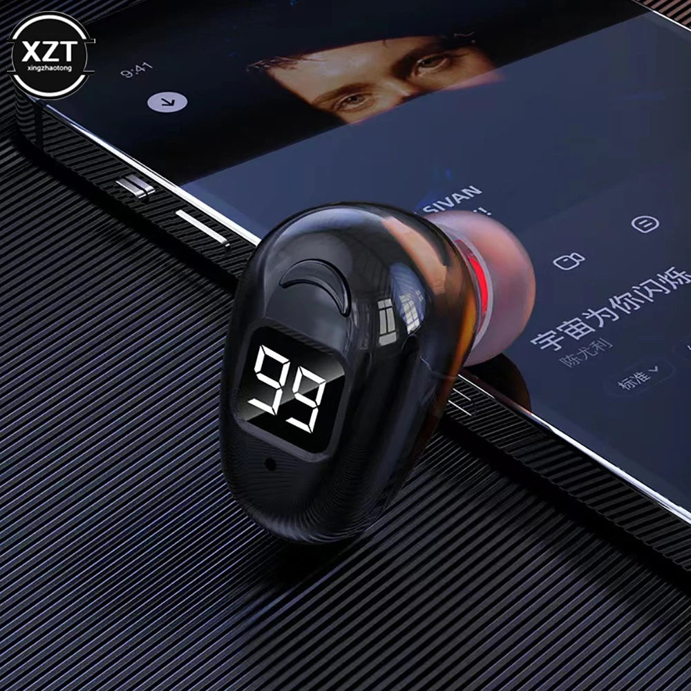 Wireless Bluetooth Headset Digital Display Single In-Ear Earplugs Ultra-long Standby Business Headset HD Call Microphone General
