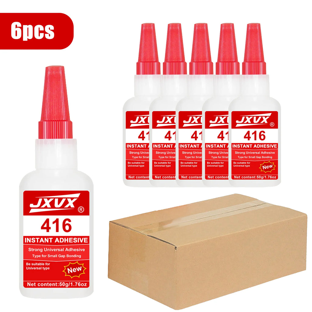 50g Original Super Fast Glue, New Model 416, Fast Drying Adhesive, Universal Super Glue, Oily Soldering Glue Ideal for Quick Repairs on Various Materials