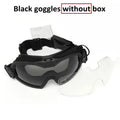 Tactical Goggles with Micro Fan Anti Fog Outdoor Paintball CS Game Motocycle Goggle with Interchangeable Lens