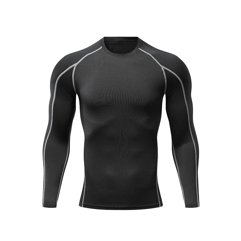 Men's T-shirt Men Running Sport T Shirt Man Compression Fitness Muscel Top Tee Quick Dry Tight Training Gym Sports Shirts Jersey