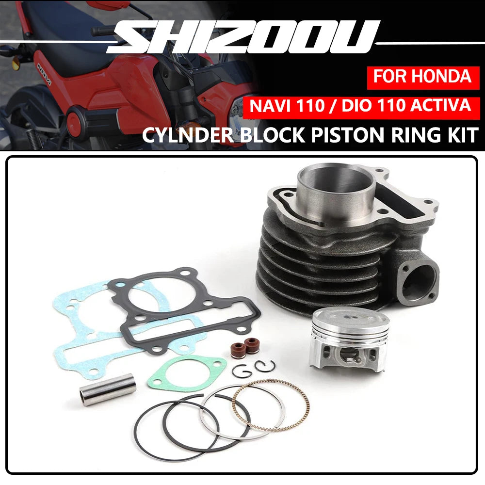 50mm Motorcycle Engine Cylinder 110cc Cylinder Barrel Piston Kit For Honda DIO 110 Activa DIO110 Honda Navi110 Navi 110 Parts