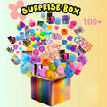 50+various squid shaped blind box surprise toys slowly rising soft plush toys, featuring stress relieving toy blocks