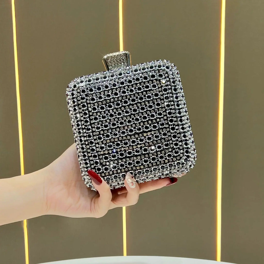 New light luxury diamond clutch  party  shiny women's handbag dress evening bag celebrity dinner bag