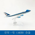 16cm Plane Model Air Force One B747 Airlines Alloy Metal Diecast 1/400 Scale airplane toy Model Replica With Base Offices Decor