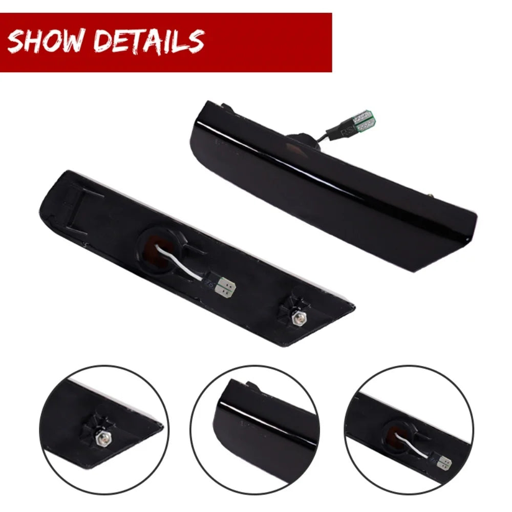 Amber LED Car Front Bumper Side Marker Indicator Lights Turn Signal Lights For Nissan Xterra 2002 2003 2004 Fender Flare Lamp