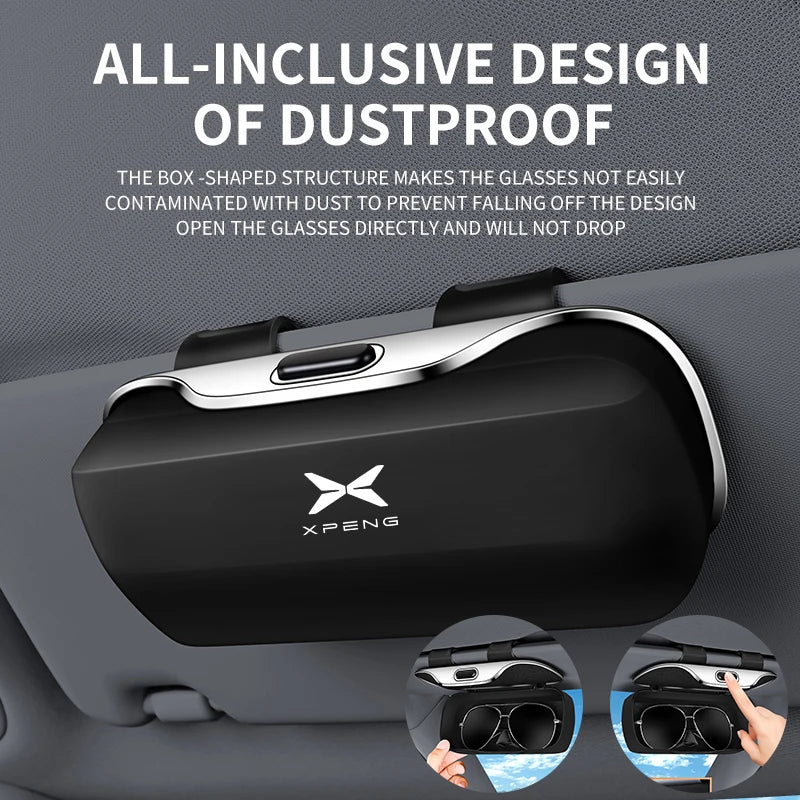 For  XPENG G6 P7 G9 MONA M03 G3 P5 X2 2024 2025 Car mounted glasses case glasses clip decoration storage modification Accessorie