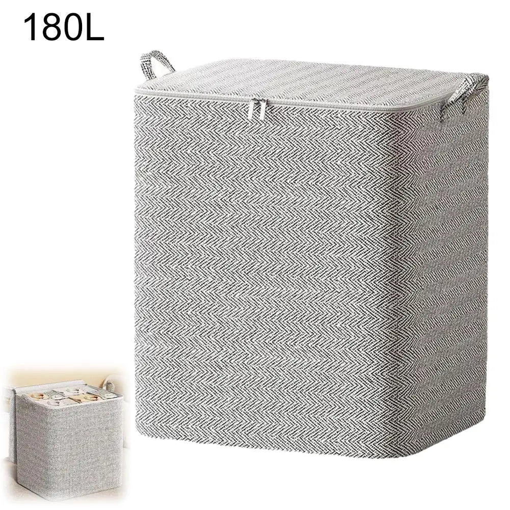 Non-woven Quilt Storage Bag with Lids Zipper Foldable Clothes Quilt Bins Container Large Capacity Dust-proof Bag Organize 2026