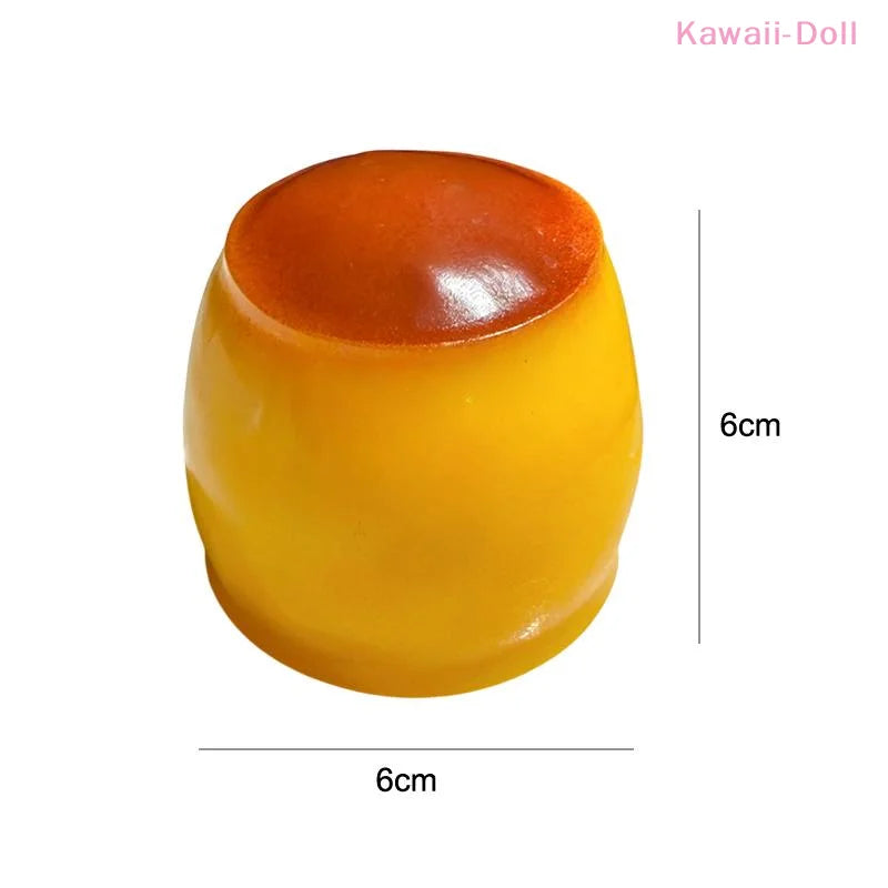 [DO]Pudding Squeeze Toys Food Shaped Squeeze Sensory Toy Rebound Soft Stress Relief Toy Creative Relaxation[DO]