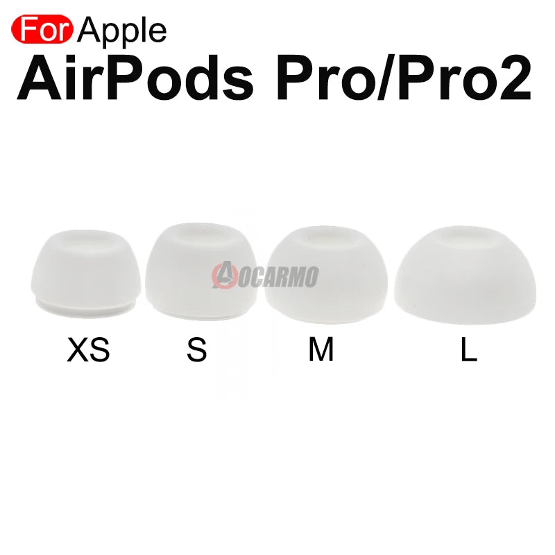 Aocarmo For Apple AirPods Pro 1/2 Pro2 Earphone Silicone Soft Plug Dust Prevention Pressure Reduction Rubber Sleeve A2083 A2084