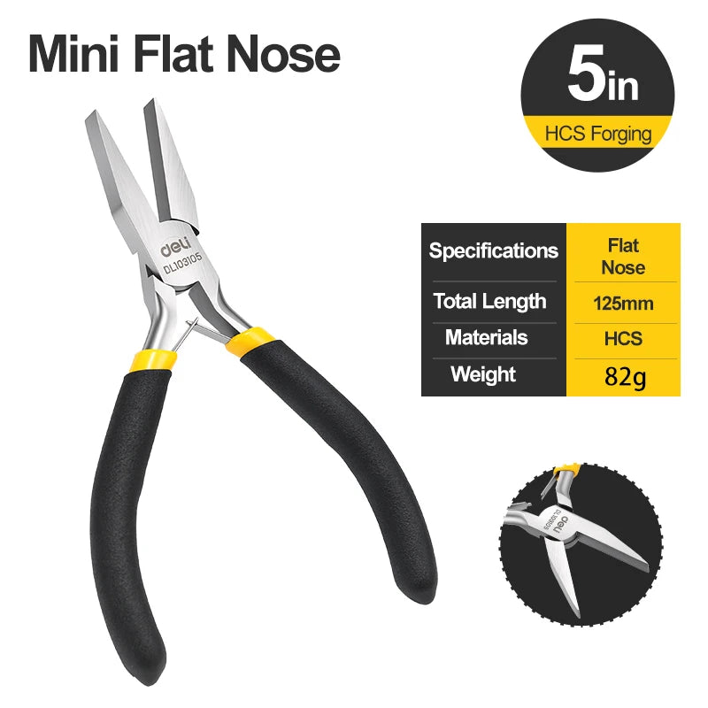 Precision Mini Pliers Set High Carbon Steel 7-Piece Wire Cutter Needle Nose Jewelry Model Assembly Electronics Repair Tool