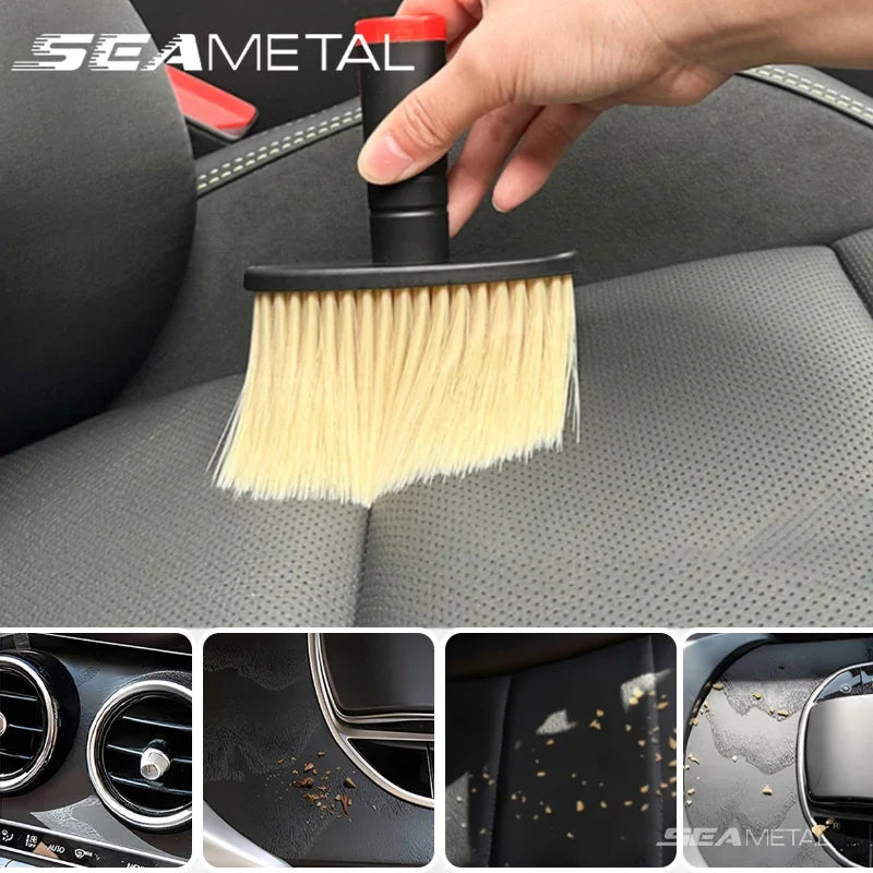 SEAMETAL Detailing Car Cleaning Brush Universal for Car Interior Cleaning Air Outlet Seat Gap Dashboard Soft Hair Clean Brushes