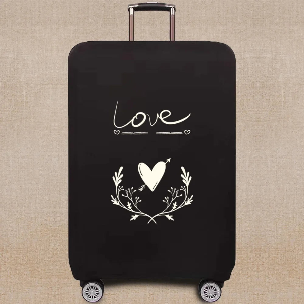 Travel Accessories Luggage Case Suitcase Dust Protective Cover 18-28 Inch Whitepicture Pattern Series Trolley Case Elastic Cover