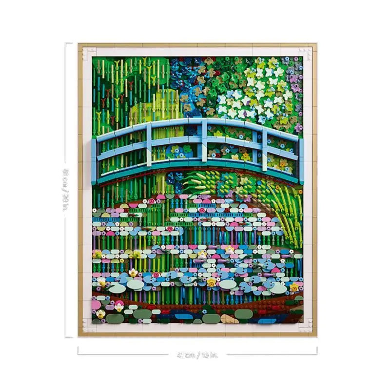 The 2026 new beautiful floral mural model is suitable for home living room decoration (limited to building blocks only)