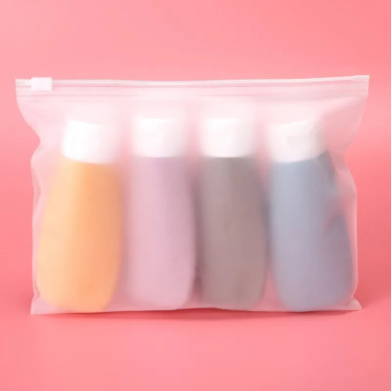4Pcs/Set Refillable Bottle 60ml Soft Lotion Container Squeeze Tube Empty Bottle Portable Travel Shampoo Bottle