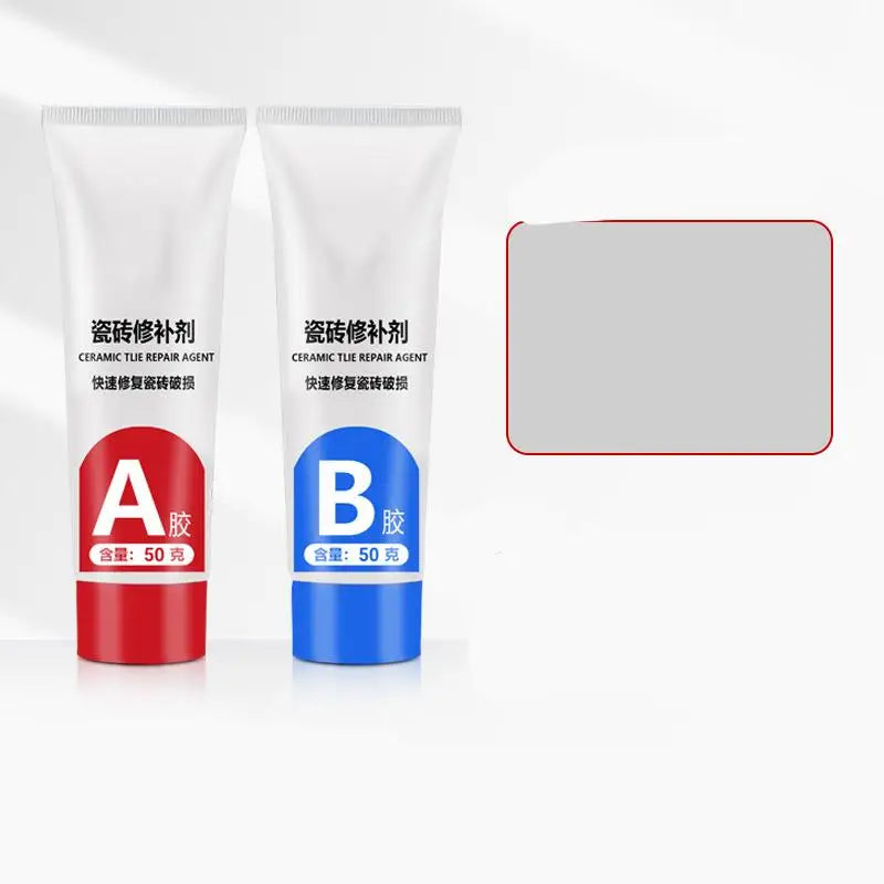 100g Tile Repair Agent AB Adhesive Ceramic Repair Glue Marble Floor Tile Toilet Washbasin Repair Glue Crack Repair Caulk Glue