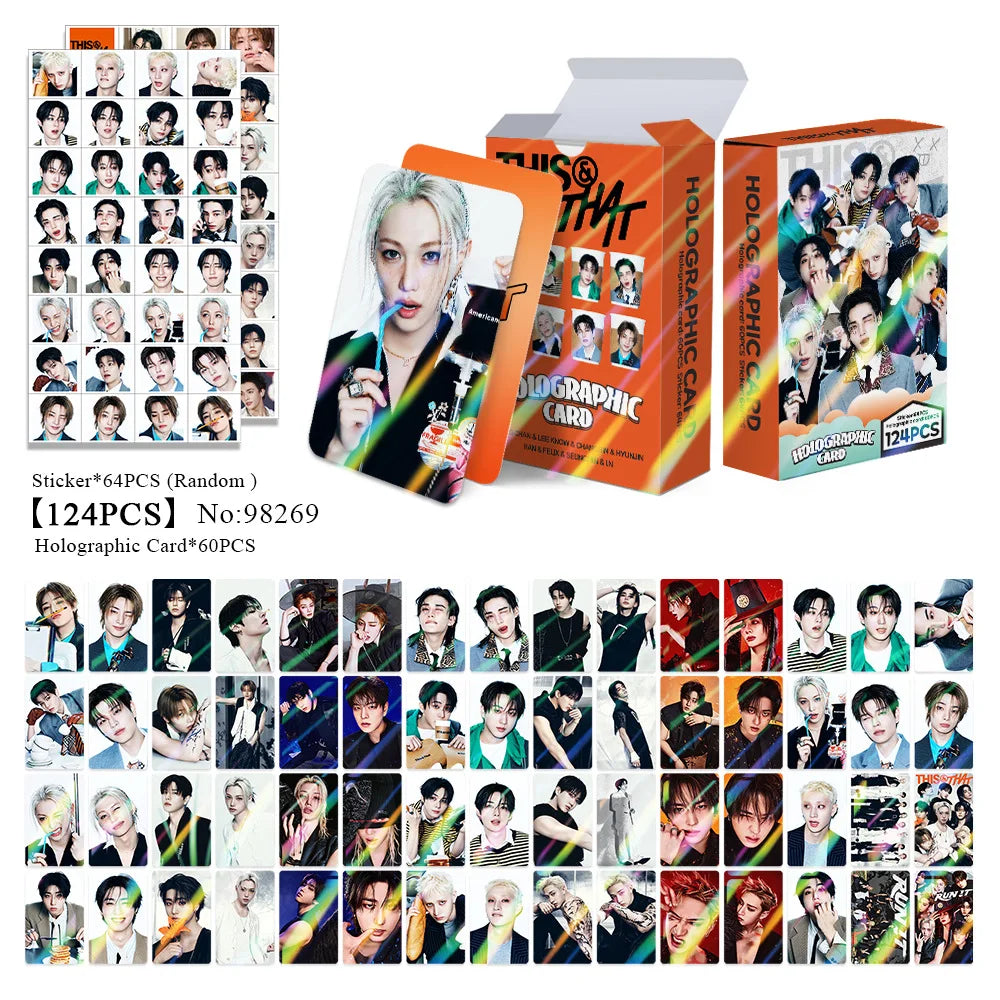 124 Laser Cards K-Pop Boy Group Mini Album THIS&THAT Flash Cards Celebrity Stickers LOMO Cards Fan Collection Gift