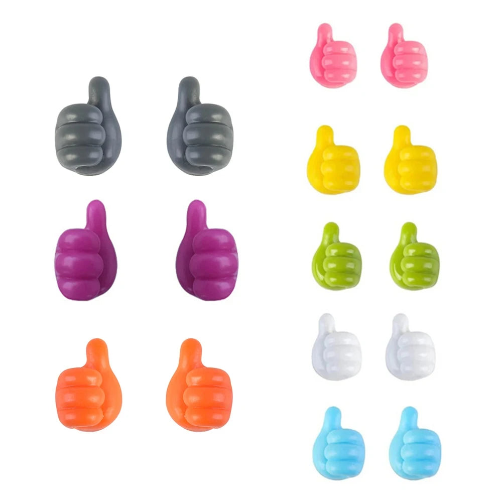 Hand-shaped Rubber Holder Glasses Cable Power Cord Charging Line Self Adhesive Mini Hook Car Storag Organizer Gadget Decorations