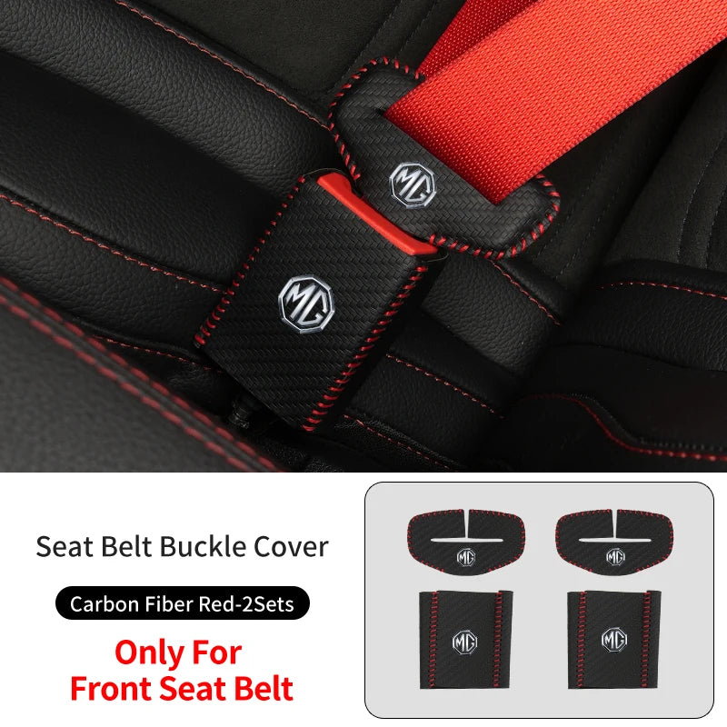 Car Seatbelt Buckle Protector Case Anti-scratch Cover Interior For Morris Garages MG 3 5 6 7 HS ZS GS Hector TF GT ZR RX5 RX8