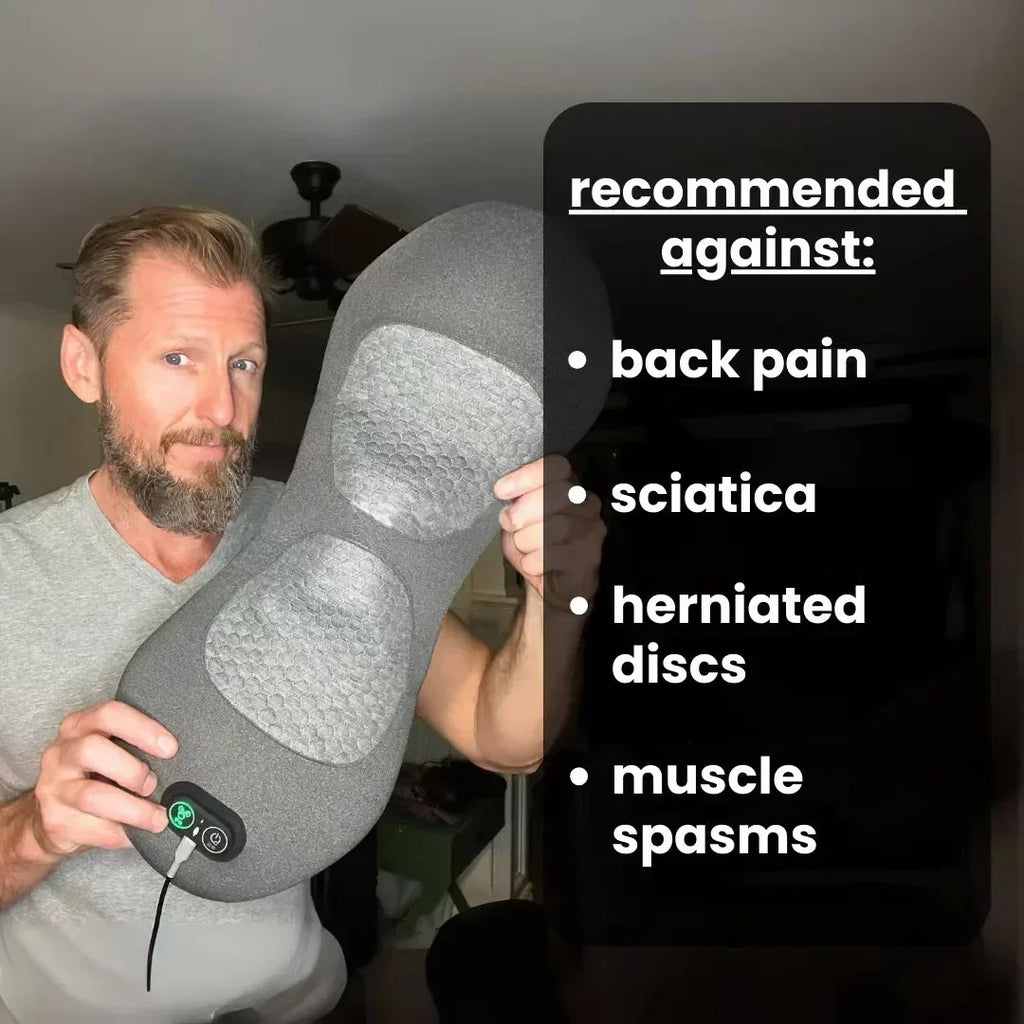 Emeka 3-in-1 Back Massager with Relief Bed Sleeping Shiatsu Deep Tissue Portable Shoulder Lower Back Pain Relief Waist Massager