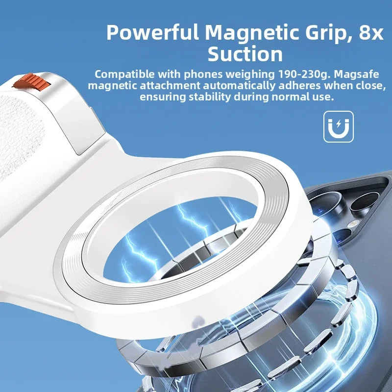 Lenovo Magnetic Bluetooth Phone Camera Grip, Remote Control with Fill Light Zoom & Shutter Button Portable Stabilizer