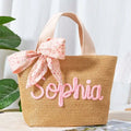 Personalized Straw Beach Bag,bridesmaids Proposal Bag,custom Crochet Straw Bag,bachelorette Party Beach Bag,burlap Bag