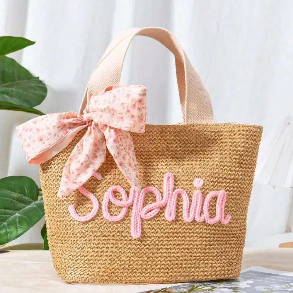 Personalized Straw Beach Bag,bridesmaids Proposal Bag,custom Crochet Straw Bag,bachelorette Party Beach Bag,burlap Bag