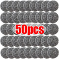 50/1Pcs Stainless Steel Cleaning Ball Steel Wire Ball Household Kitchen Washing Pots Pans Dishes Remove Dirt Rust Scrubbing Tool