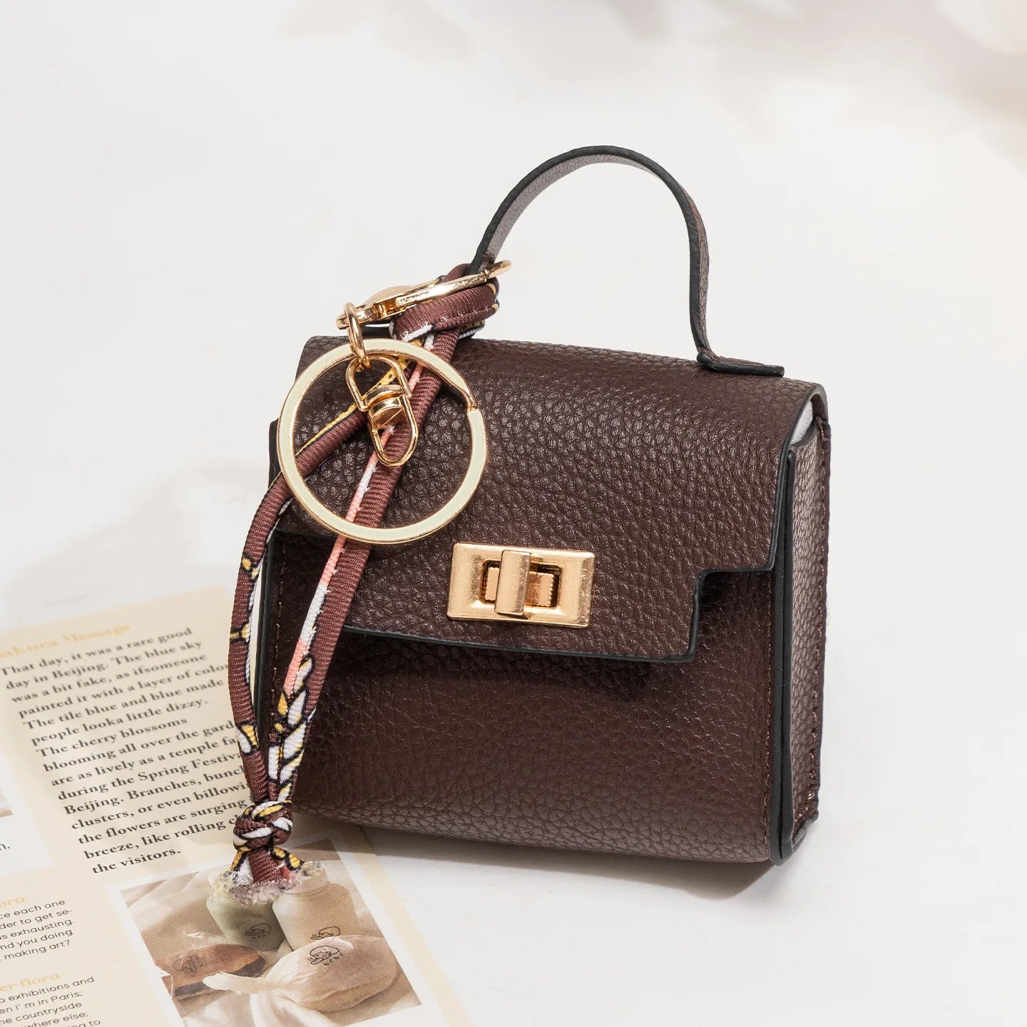 New style Mini House Small Bag Handheld Portable Hand Rope Bluetooth Earphone Bag Zero Wallet Multi functional Small Bag